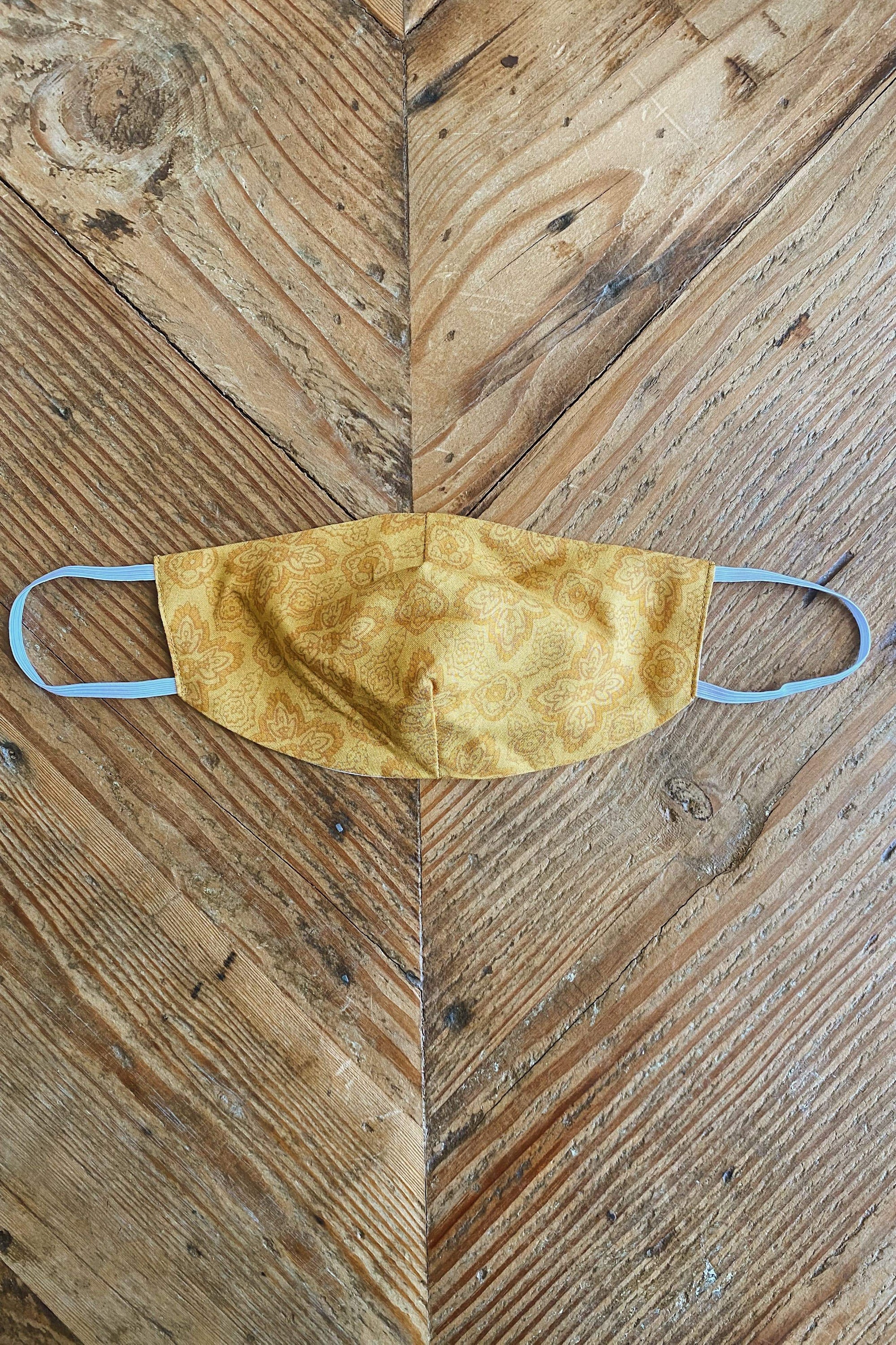 Gold Medallion Fabric Face Mask